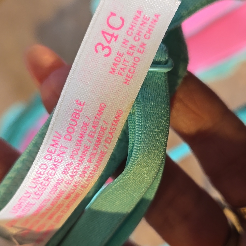 PINK Victoria's Secret Mint Green Lightly Lined Demi Bra - Picture 8 of 9